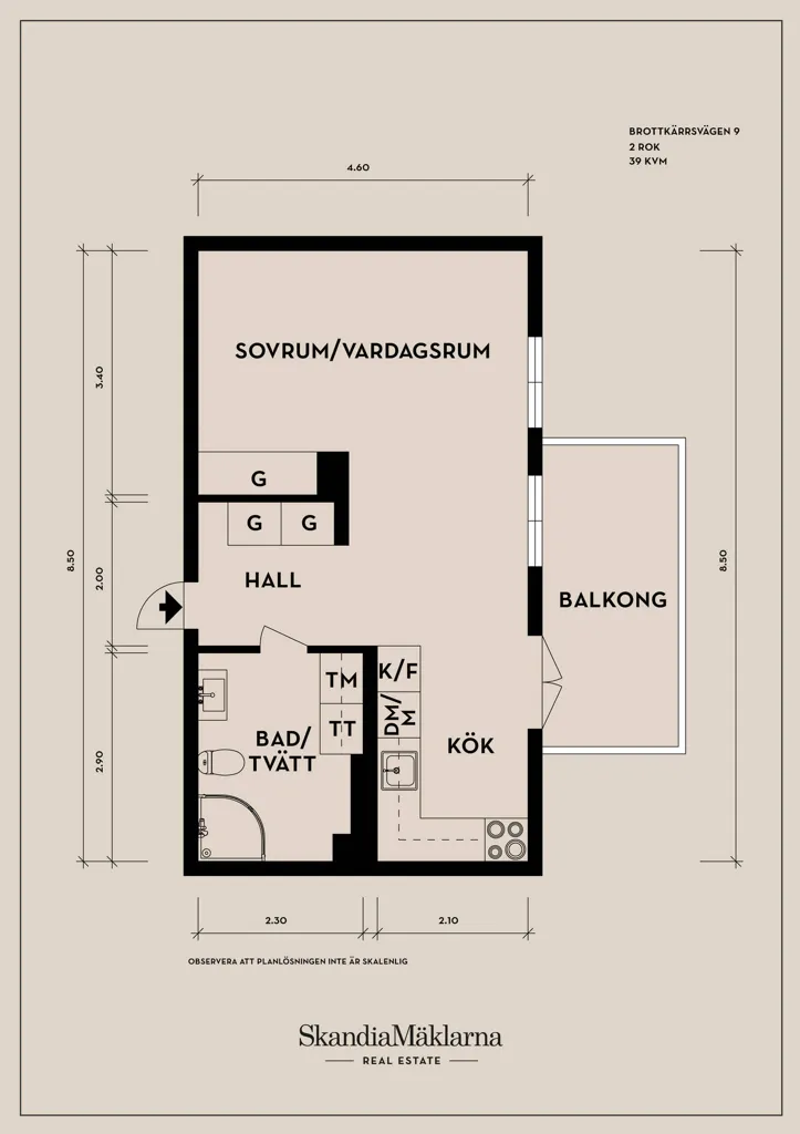 Plan - Modern Apartment with Balcony in Nya Hovås, Göteborg