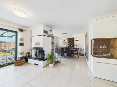 Living Room - House with Pool in Lostau