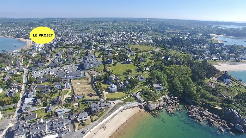 Vue aérienne - Duplex avec terrasse à Tregastel près de la Baie de Sainte Anne
