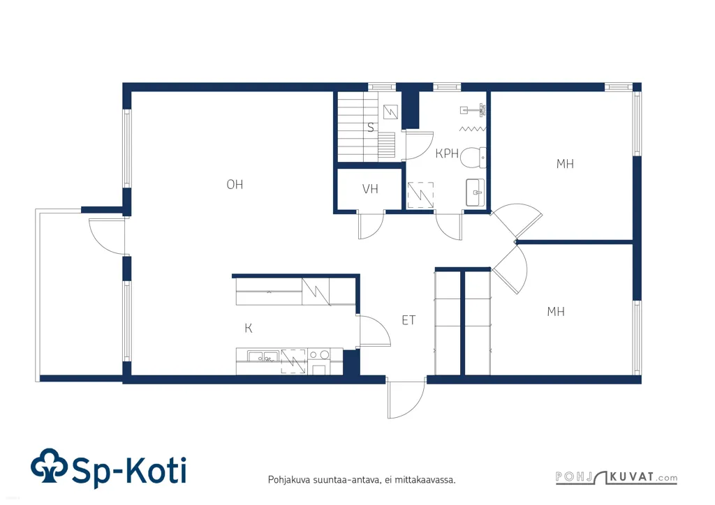 Plan - Apartment with South-Facing Balcony in Joensuu