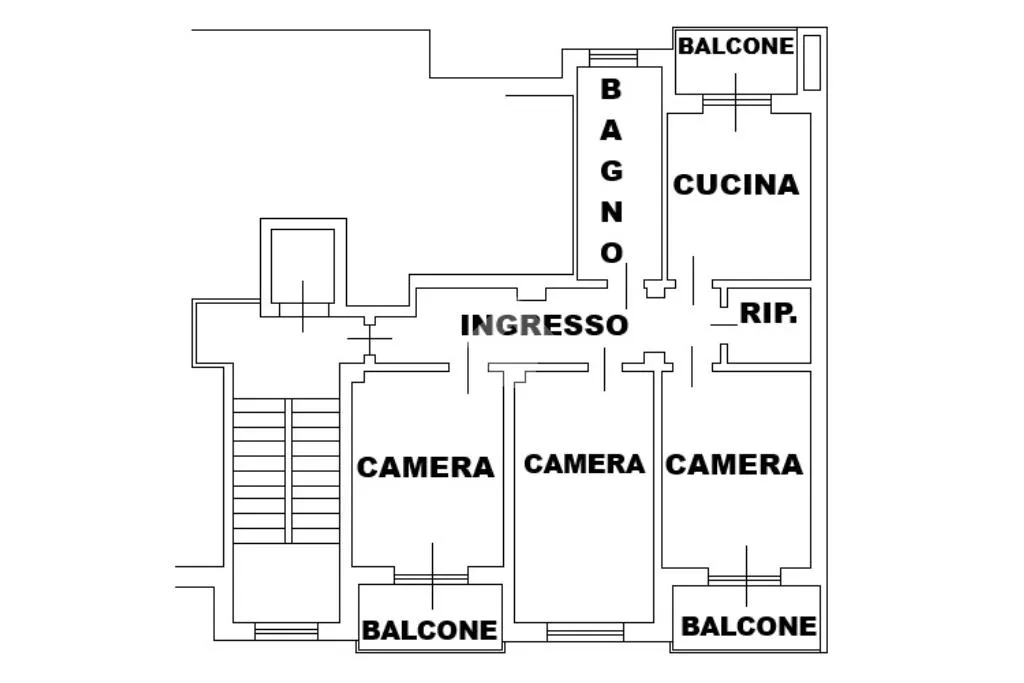 Planimetria - Apartment with Panoramic View in Vigone