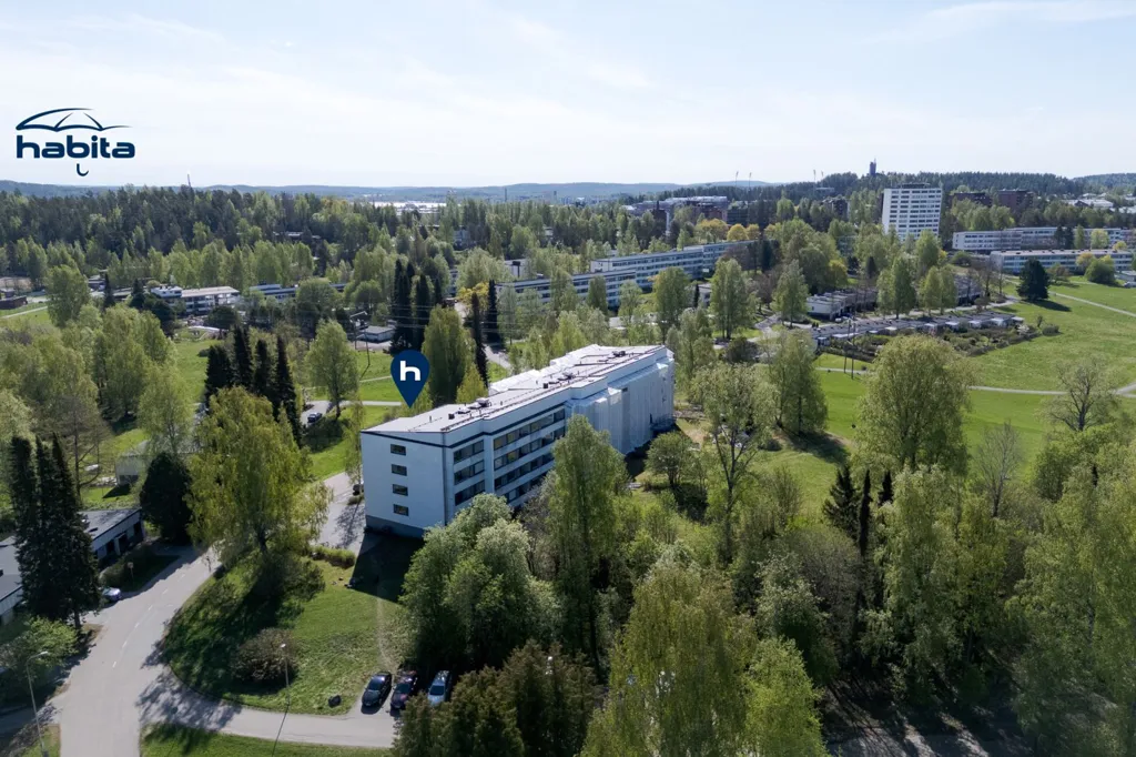 Vue aérienne - Modernised Apartment with Glazed Balcony in Viitaniemi