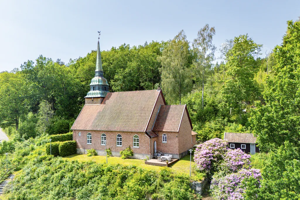 Aerial - Historic Villa with River View in Norrmannebo