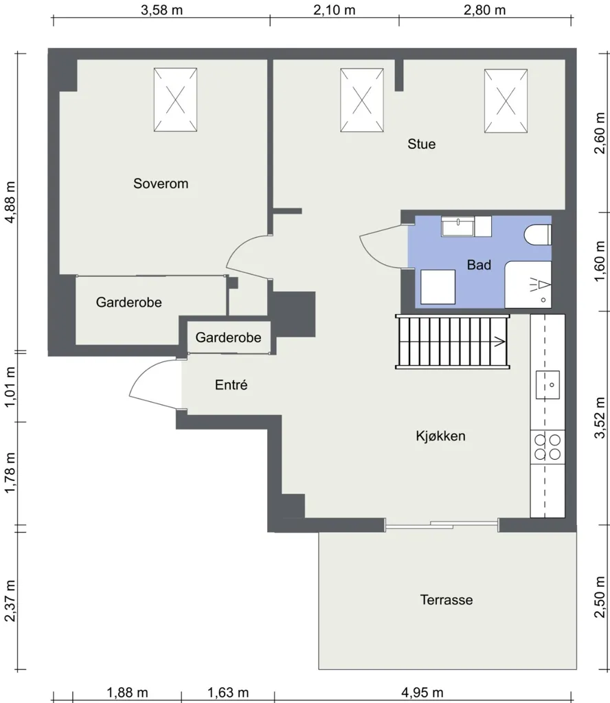 Plaan - Loft Apartment with Rooftop Terrace in Frogner