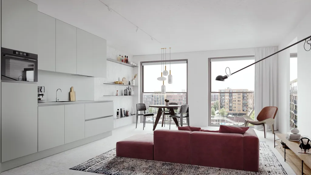 Soggiorno - Studio Apartment with Energy Label A++ in IJburg