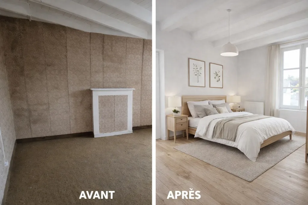 Chambres - Maison à rénover avec jardin à Craon