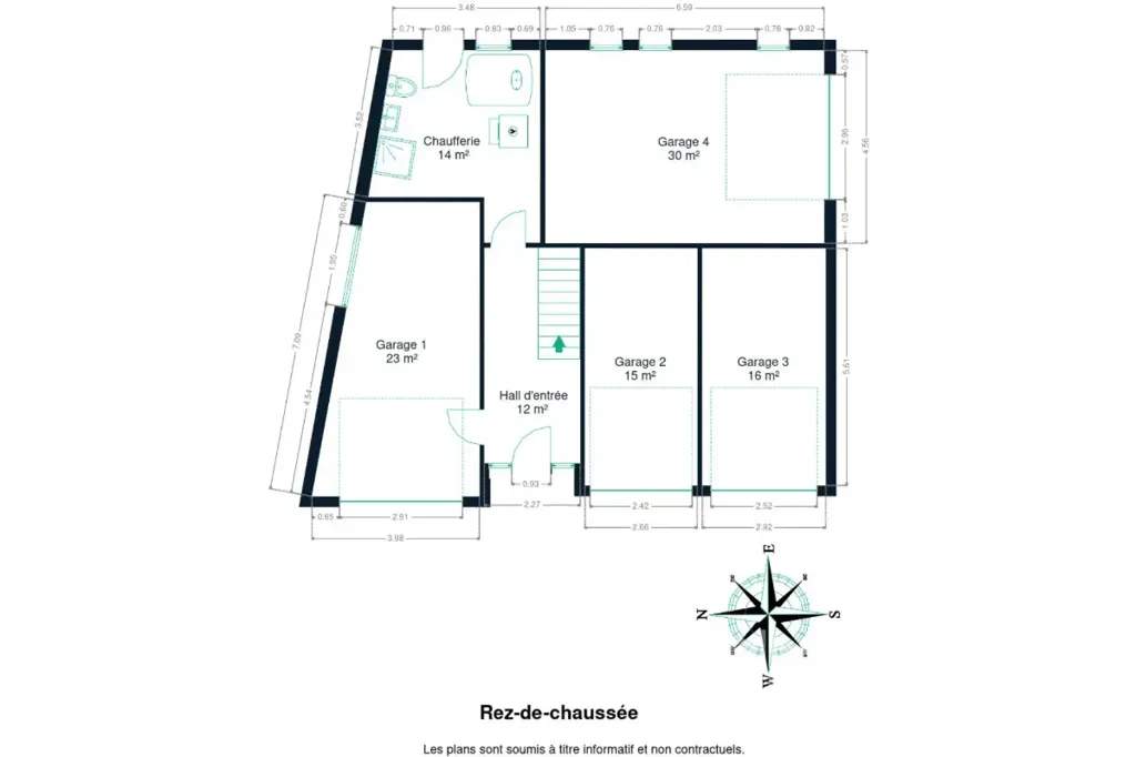 Plan - Ensemble Immobilier Rénové avec Habitation et Garages à Elsenborn