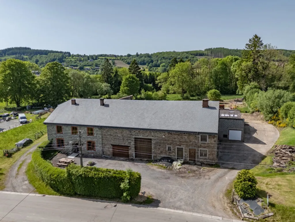 Vista aerea - Authentic Ardennes Farmhouse with Multiple Possibilities