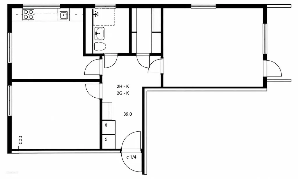 Plan - Flats with Balcony in Lahti, Ahtiala