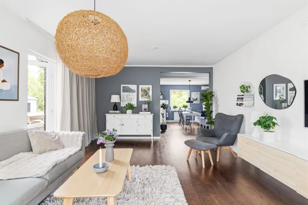 Living Room - Family-Friendly Semi-Detached House in Taberg