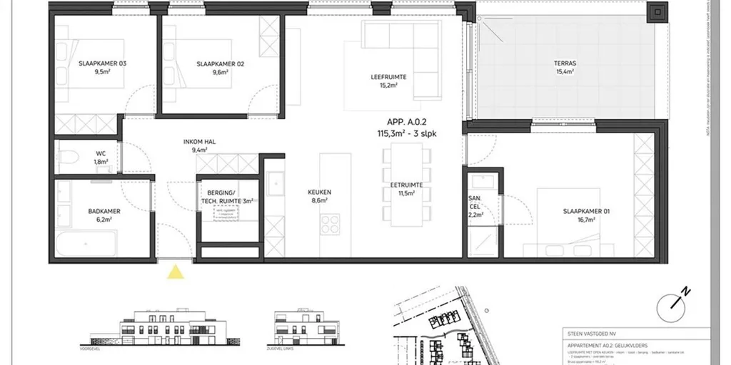 Plan - Appartement Neuf Énergétiquement Économe à Gooreind