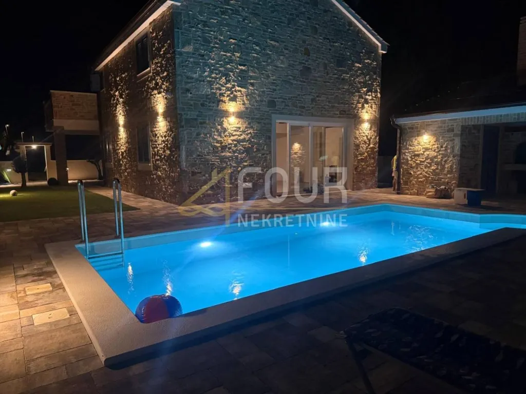 Piscina - Dalmatian Stone Villa with Pool in Vrsi, Zadar
