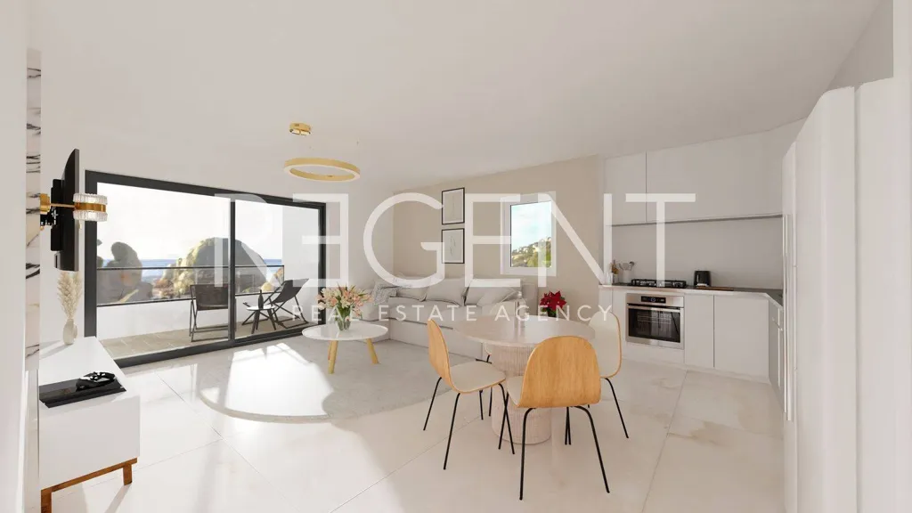 Köök - Two-Bedroom Apartment with Sea View in Blato