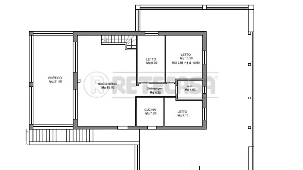 Plan - Villa with Panoramic View in Cerveteri