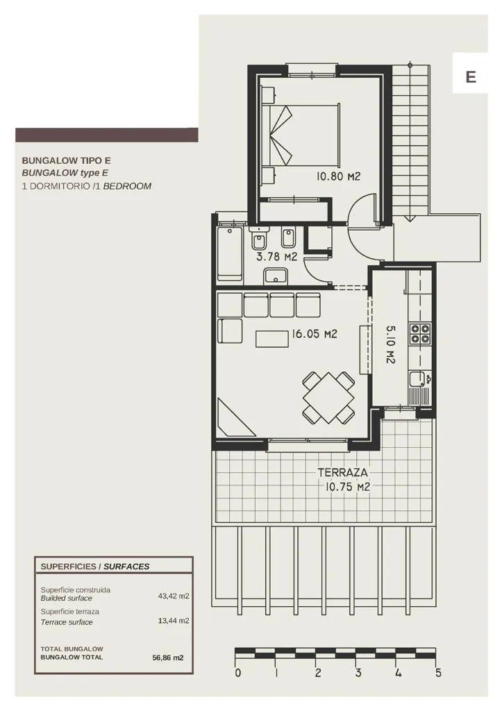 Plan - Bungalow with Pool and Terrace in Calpe