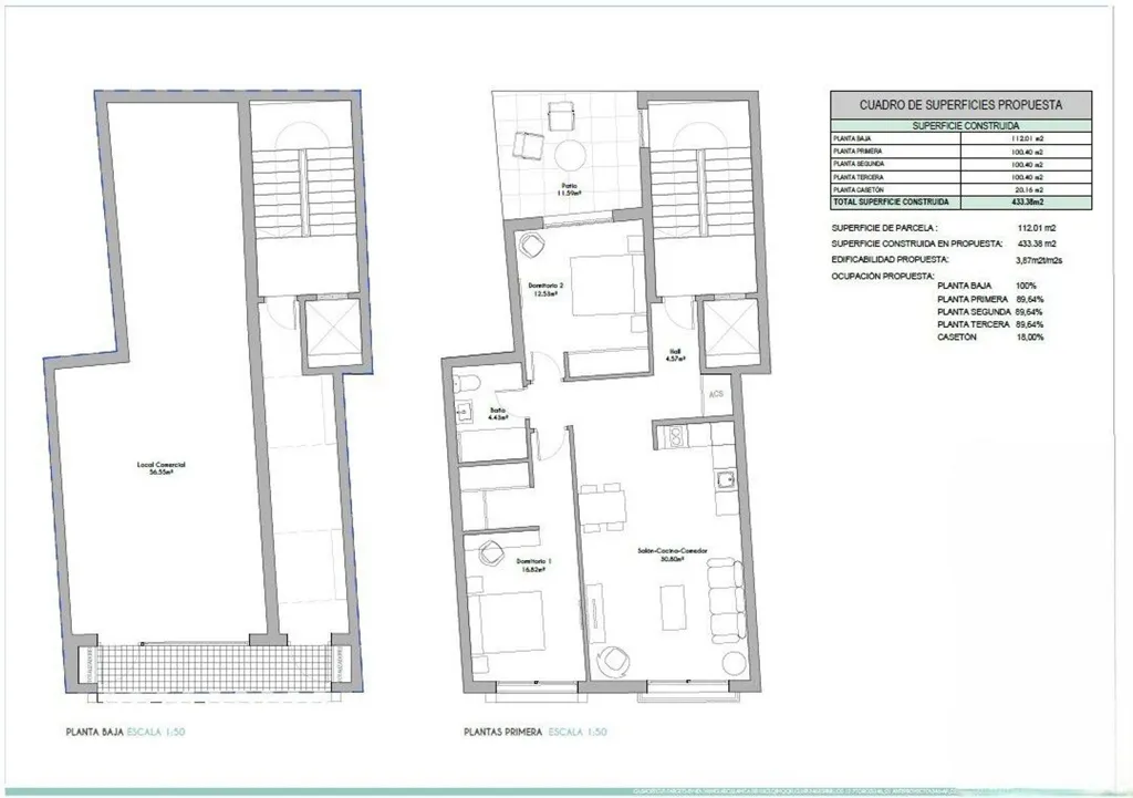 Plan - Building Project with Communal Terrace in Ronda