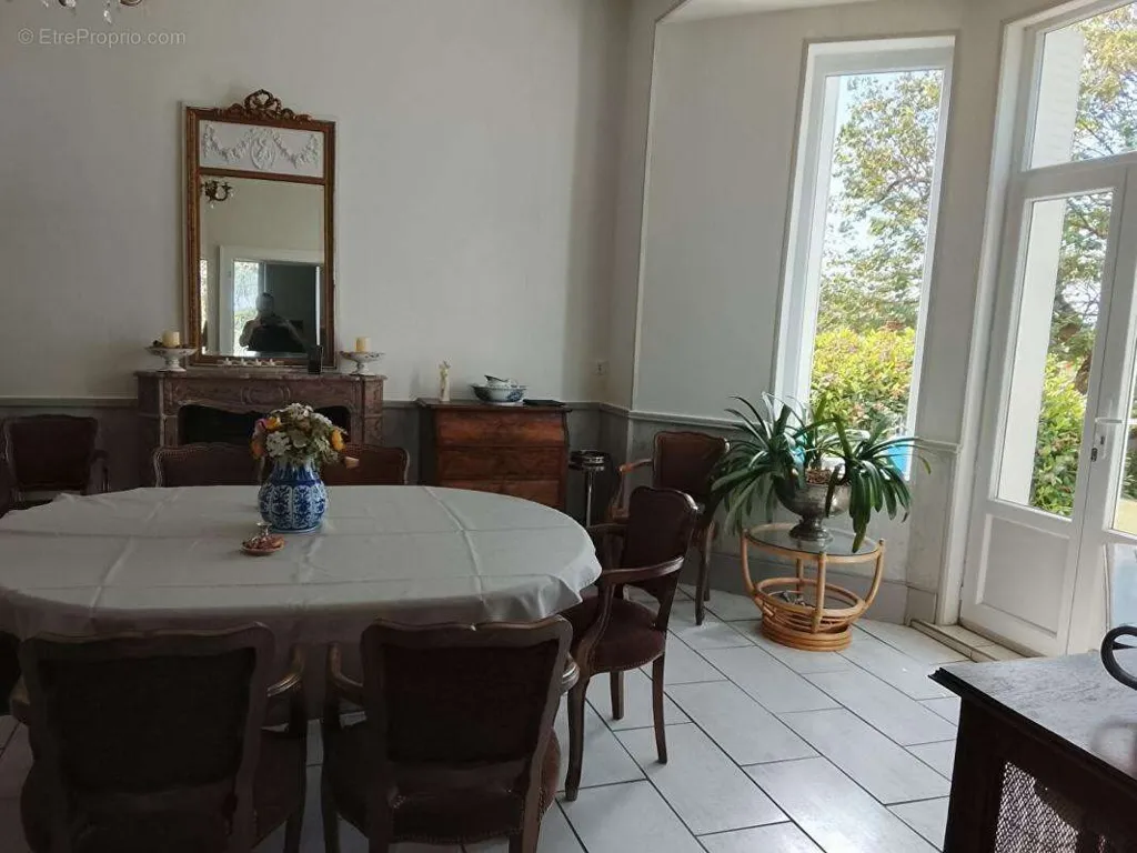 Dining Room - Renovated Manor with Garden in Bélâbre