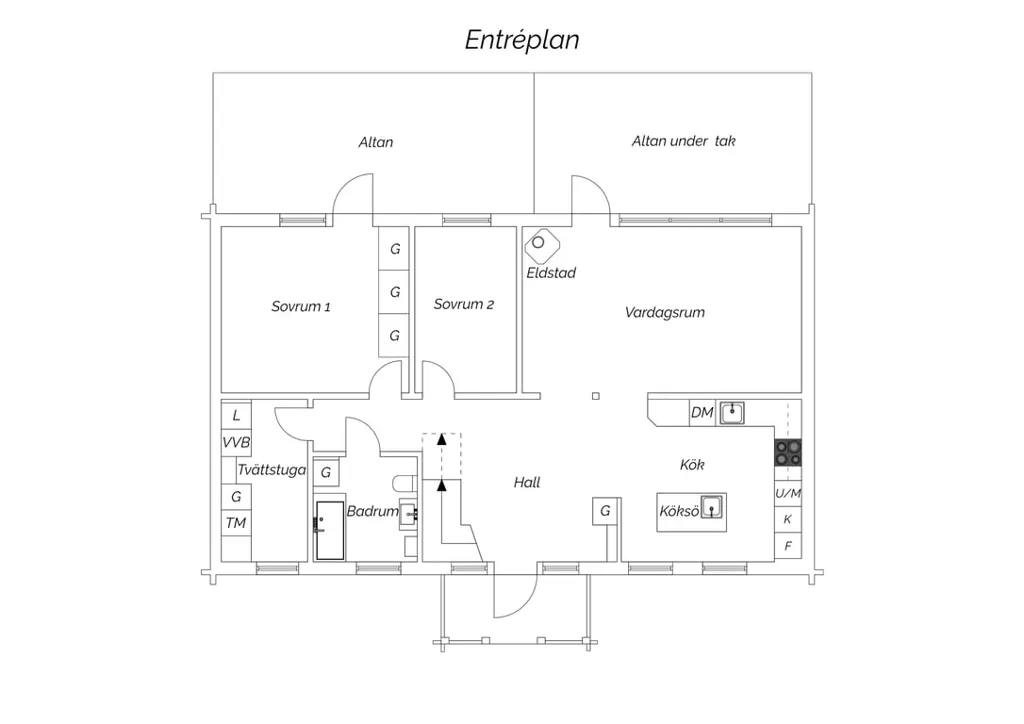 Plan - Charming Villa with Garden in Lantligt Setting