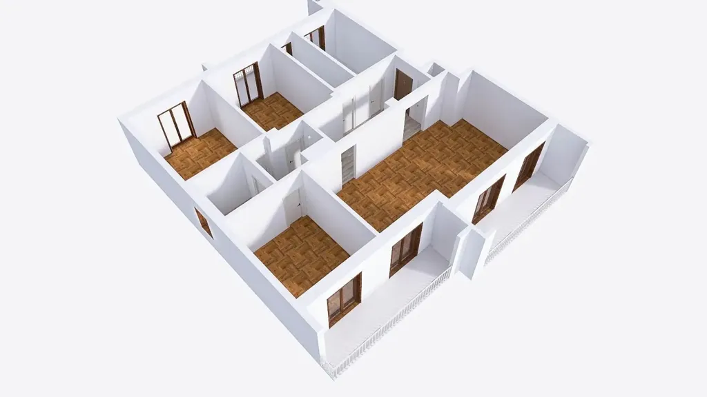 Plan - Modernised Apartment with Balcony in Biella