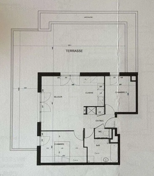 Plan - Appartement T3 avec Toit Terrasse à Marseille