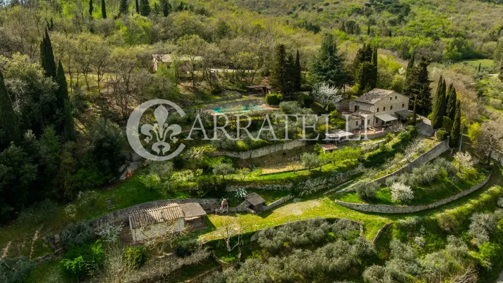 Vue aérienne - Rustic Property with Pool in Sarteano