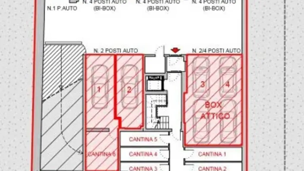 Plan - Modern Apartment with Wellness Area in Bergamo