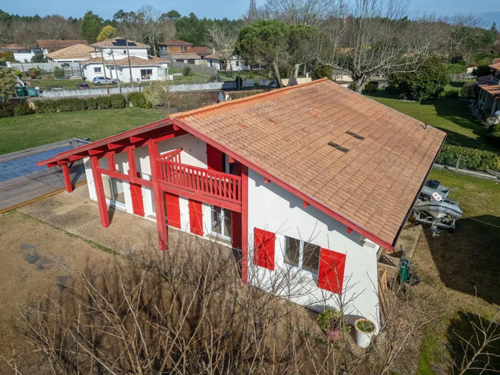 Vista aerea - Renovated Landais House with Pool in Sanguinet