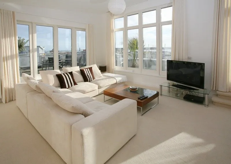 Living Room - Modern Flat with Outdoor Space near Paris