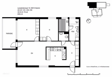 Planimetria - Seafront Apartment with Sauna in Herttoniemi, Helsinki