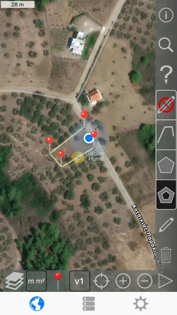 Maa asukohas GR