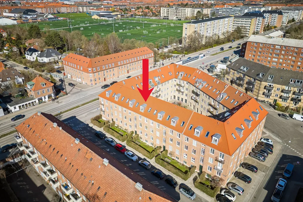 Vista aerea - Apartment with Terrace in Valby