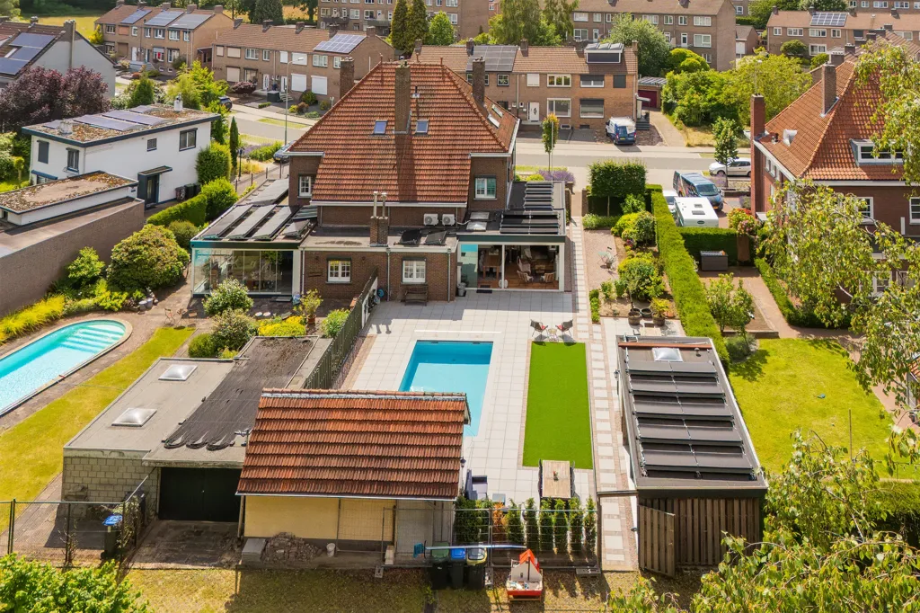 Vue aérienne - Monumental House with Mijnsteenberg View in Heerlen