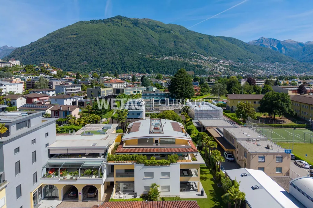 Vue aérienne - Luxury Penthouse with Terraces in Ascona