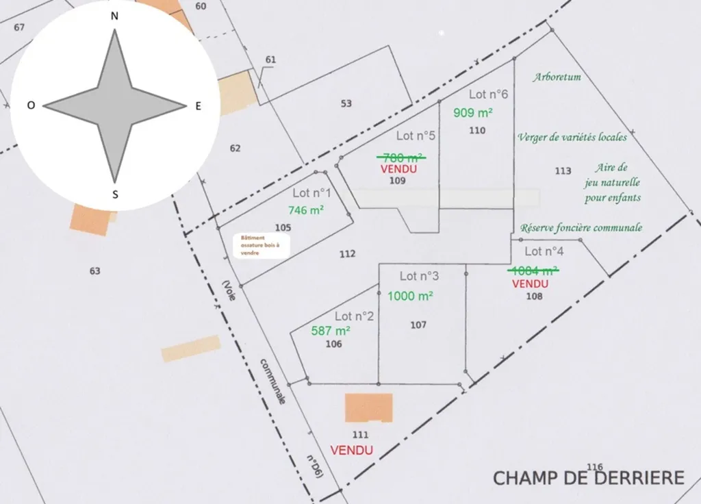 Planimetria - Eco-Lot with 1000m² in Rural Setting