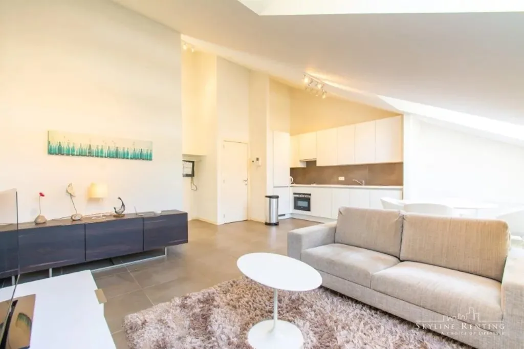 Séjour - Appartement Meublé avec Ascenseur à Ixelles