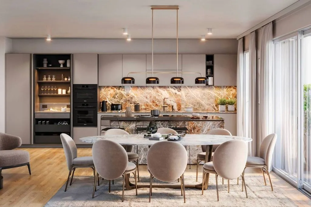 Salle à manger - Luxury Penthouse with 360° View in Monza