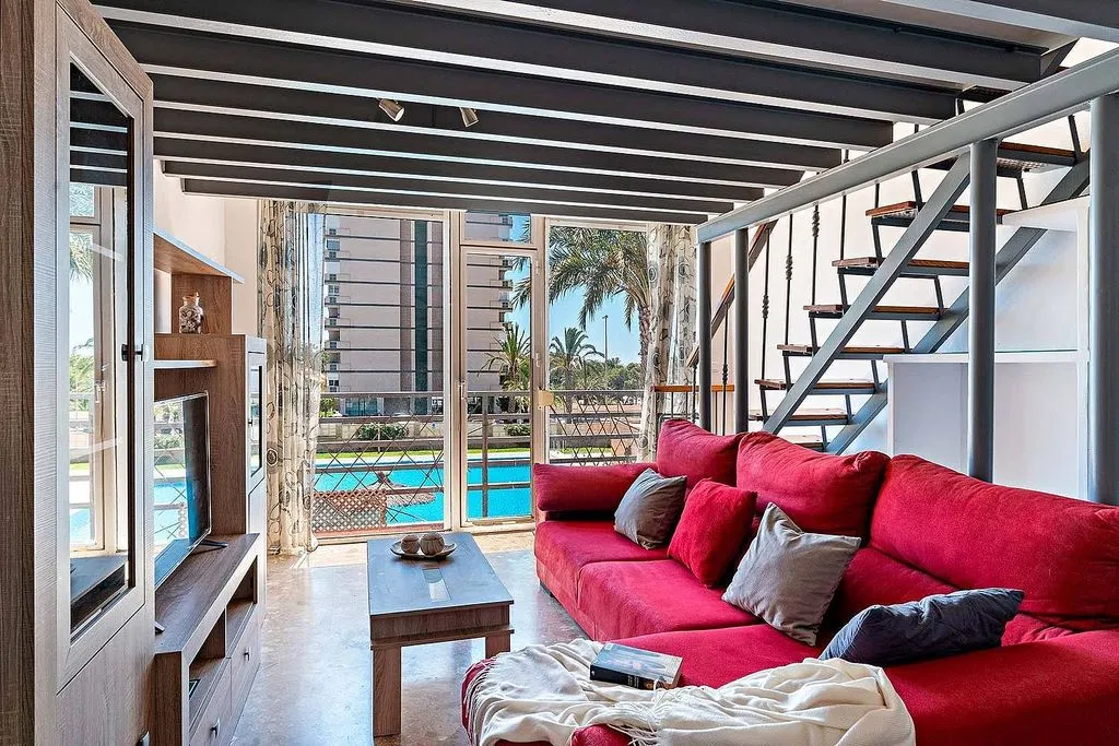 Living Room - Apartment with Sea View in Aguadulce