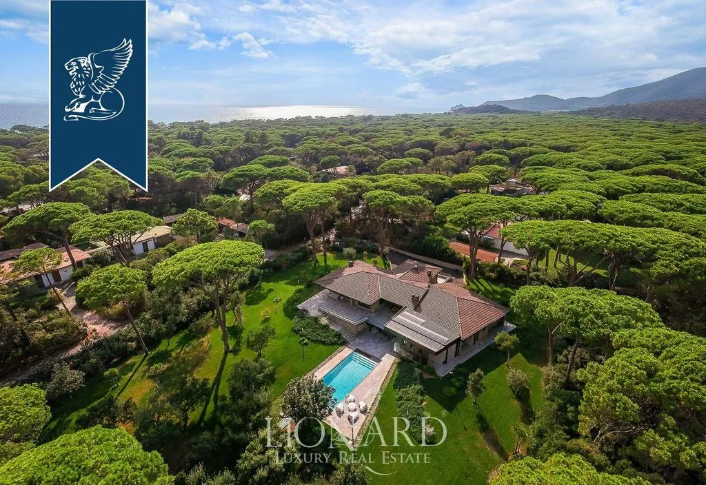 Vue aérienne - Modern Villa with Pool in Castiglione della Pescaia
