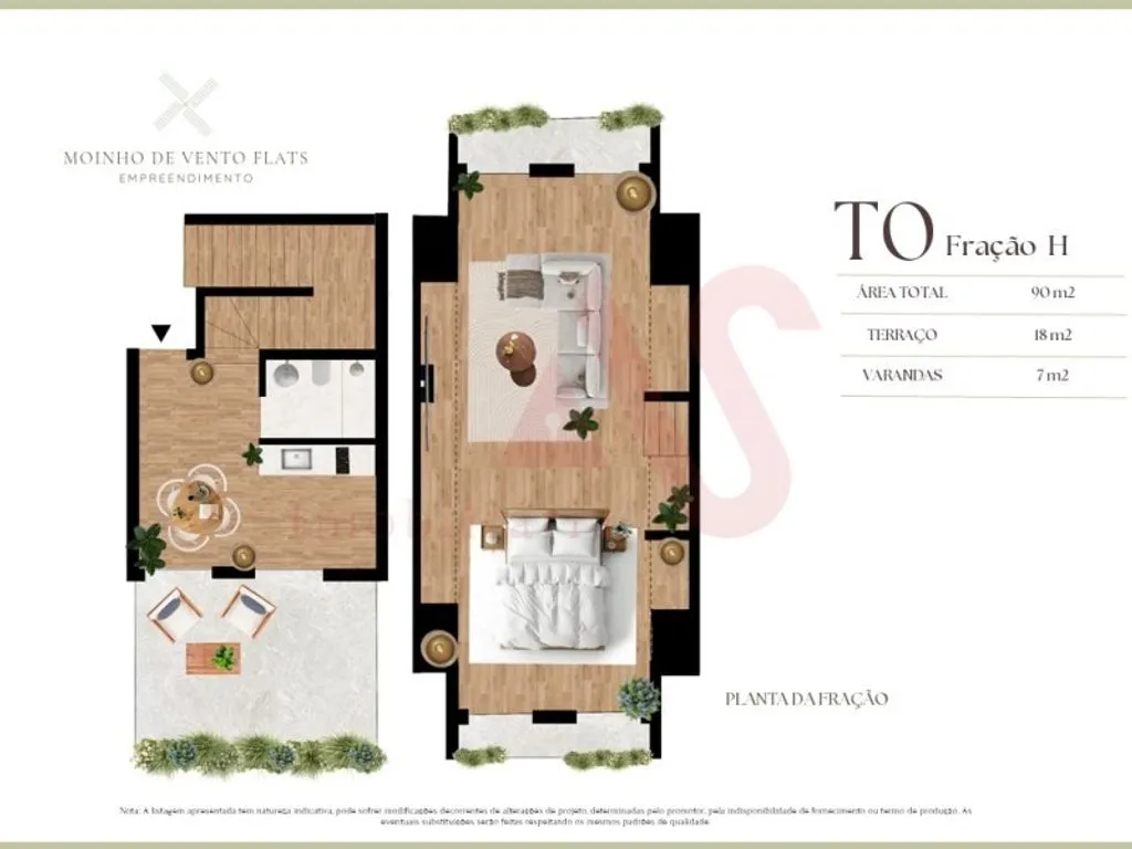 Floor Plan - Duplex Flat with Terrace in Leca da Palmeira