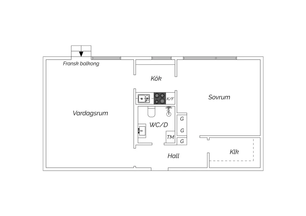 Plan - Modernised Flat with Garden in Råcksta