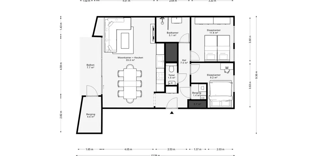 Plaan - Modern Apartment with Terrace in Aarschot