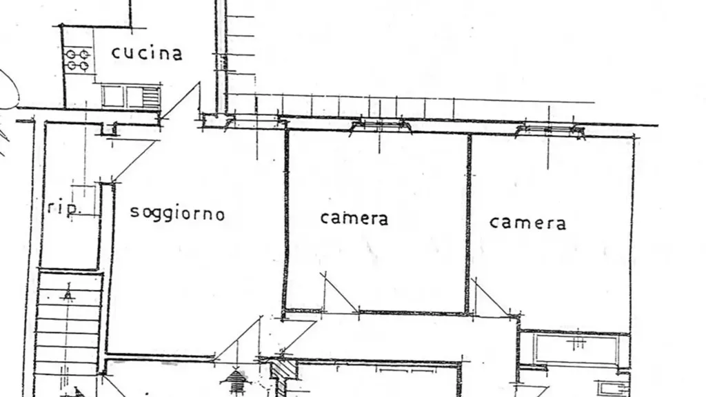 Plan - Quadrilocale with High Ceilings near Siena Centre