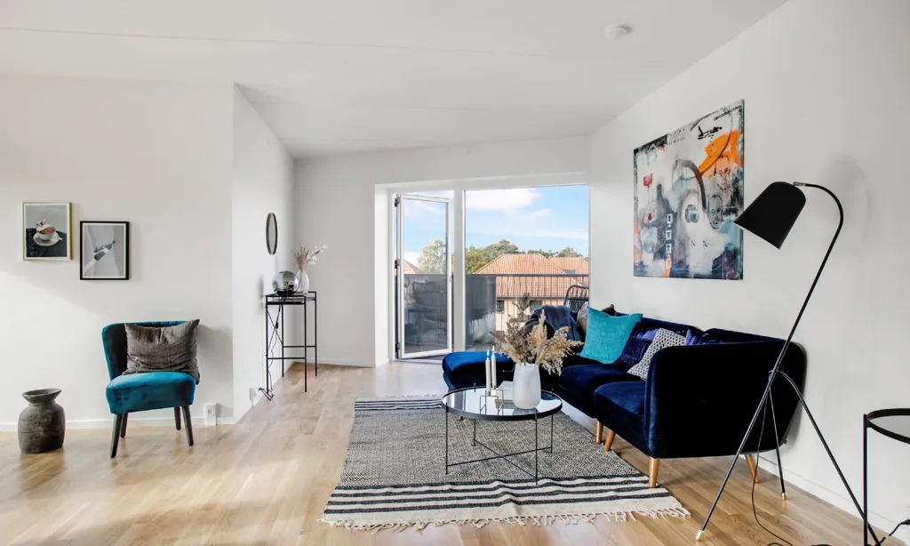 Séjour - Modern Apartment with Balcony in Hillerød