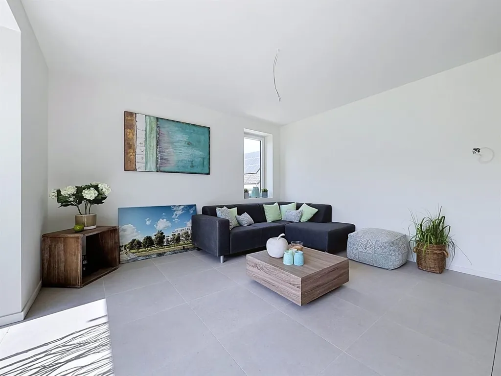 Living Room - New Apartment with Terrace in Oupeye
