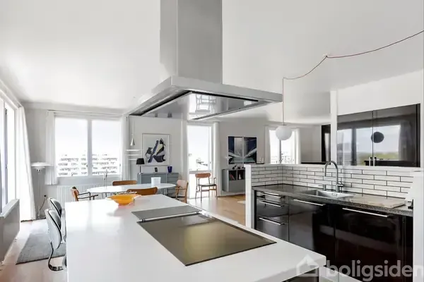 Kitchen - Penthouse with Park Views in Copenhagen S