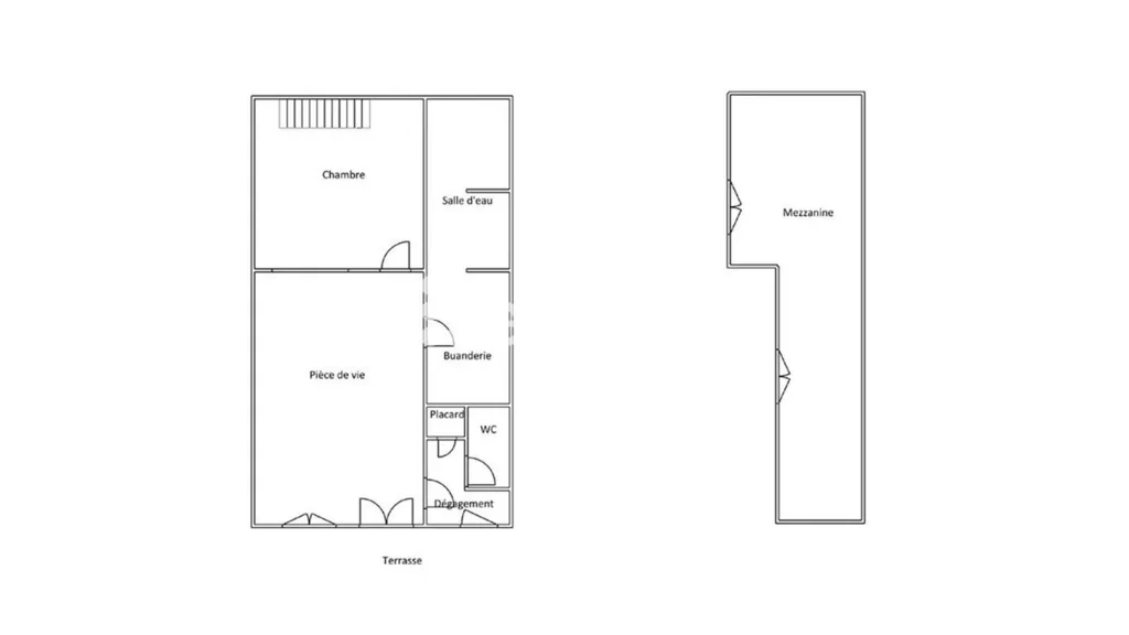 Plaan - 2-Bedroom Apartment with Terrace in La Rochelle