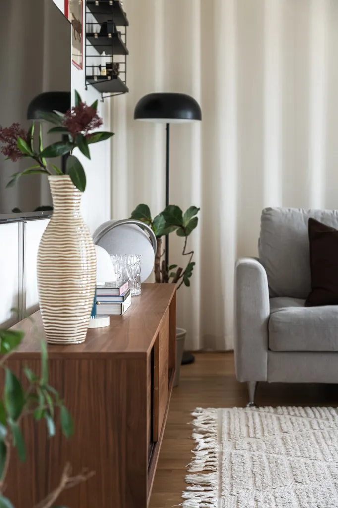 Séjour - Modern Apartment with Balcony in Göteborg