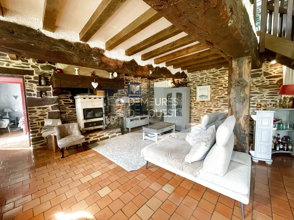 Soggiorno - Character House with Indoor Pool in Saint-Gonlay