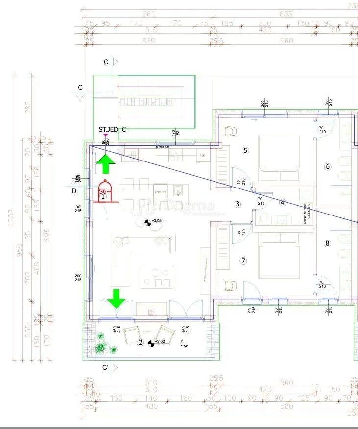 Plan - Modern Apartment with Balcony in Poreč