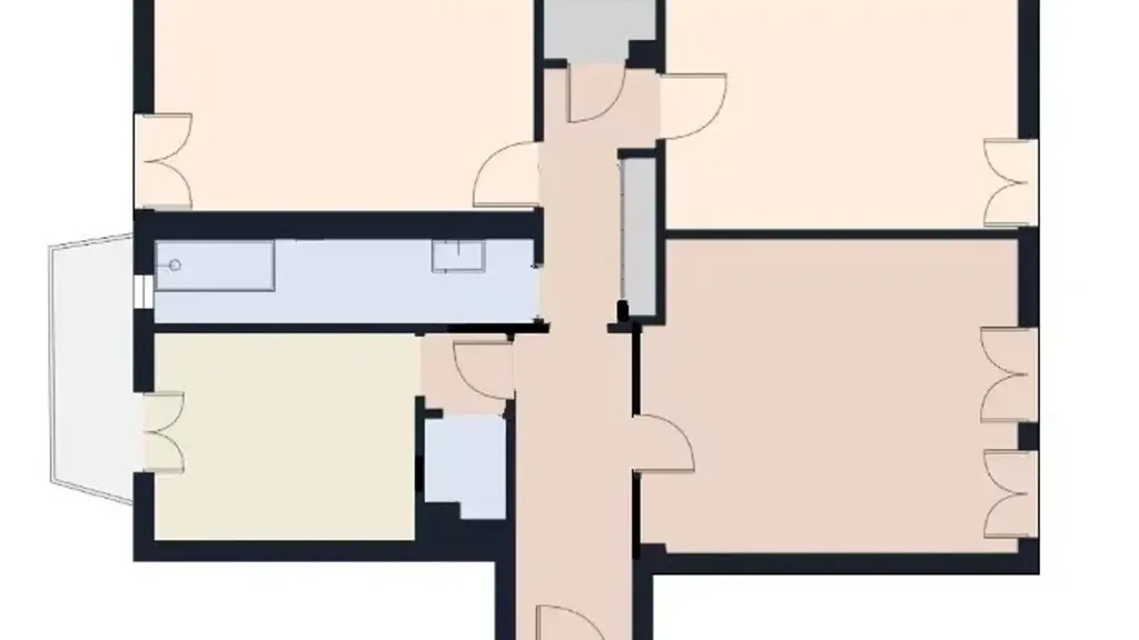 Plan - Spacious Trilocale with Balcony in Milan